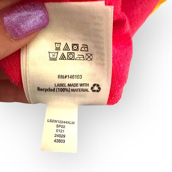 And Now This Women's New Cropped Button Front Top Size 3X Pomegranate Pink - Picture 8 of 11